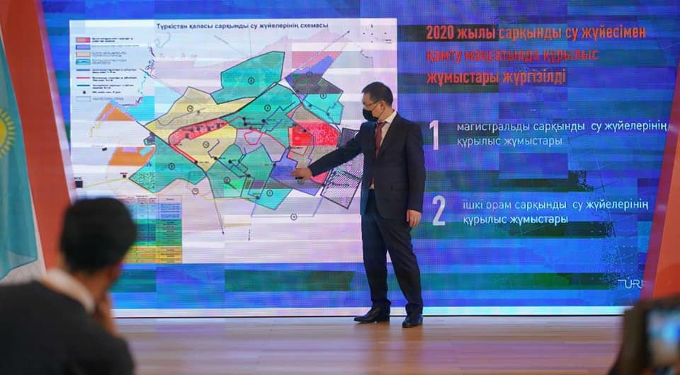 Түркістан қаласында 130-ға жуық көше жарықтандырылды