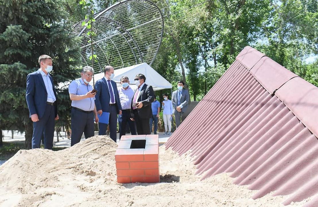 "4 тонны песка": В Туркестане открыли новый арт-объект