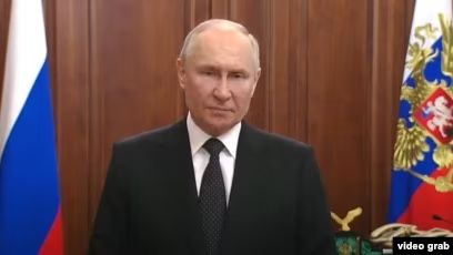 Путин Ресейдегі әскери бүлік бойынша халқына үндеу жасады