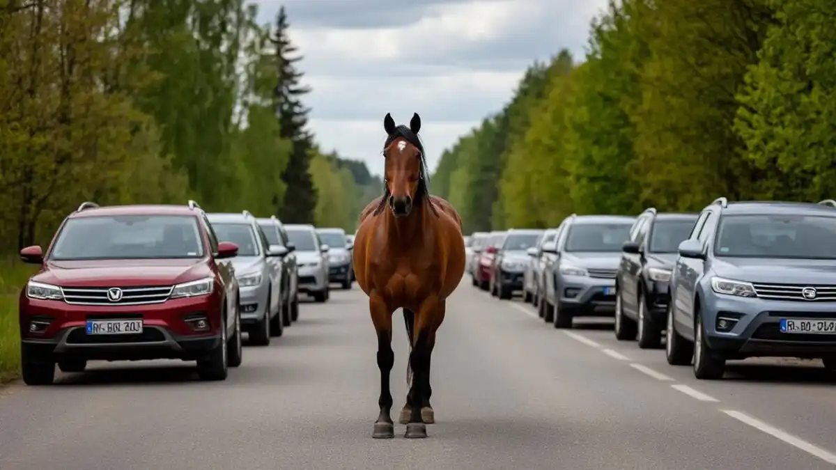 Үш ат өлді: Ақмолада BMW жылқылармен соқтығысты