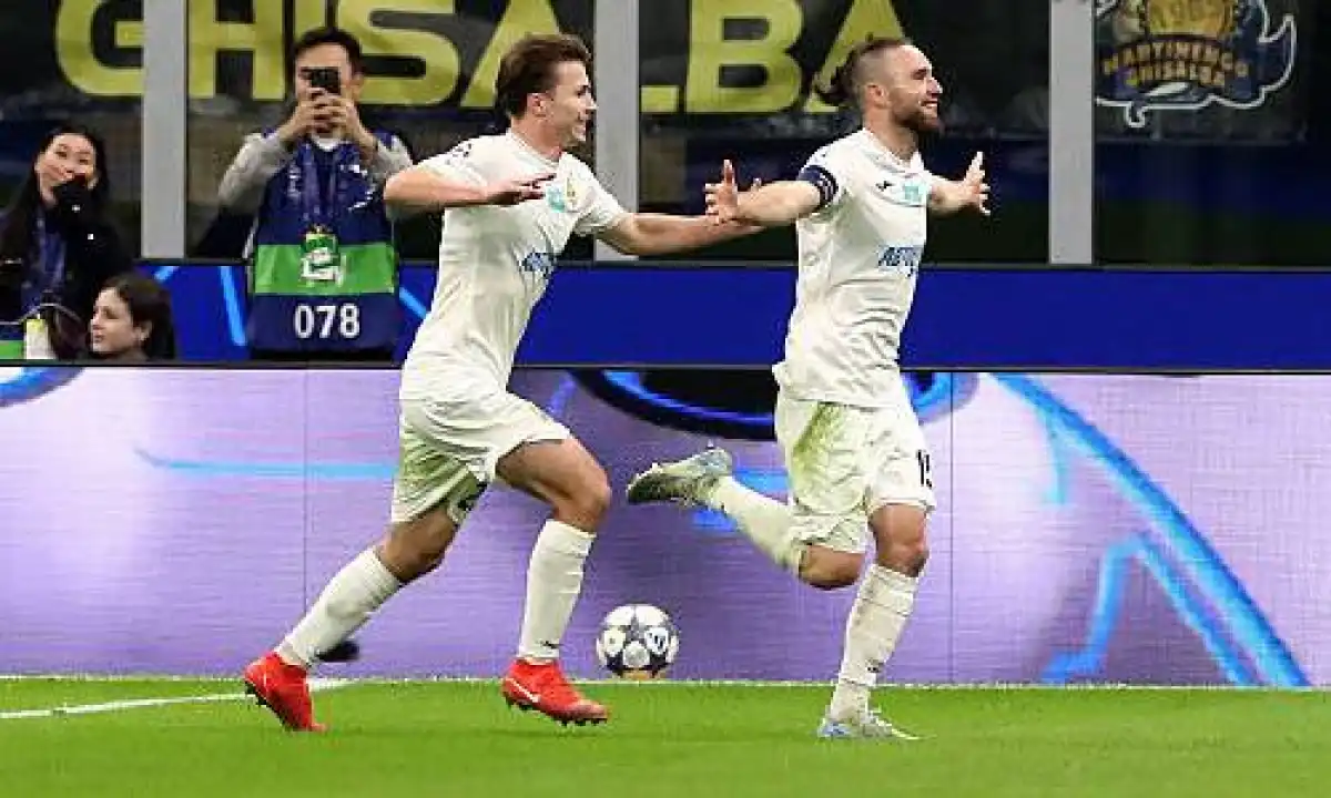 «Қайрат» Чемпиондар лигасында «Интерді» сенсациялық жеңіспен таңғалдырды