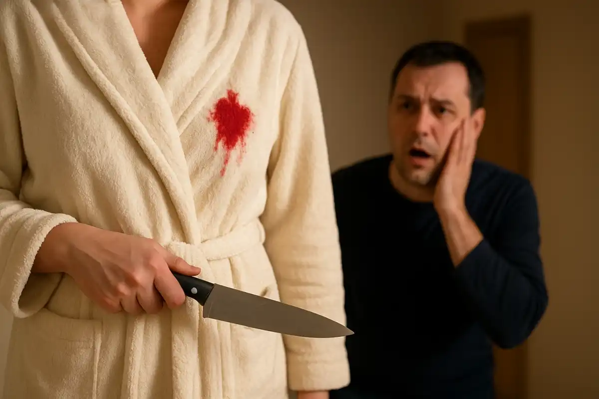 Көршісінен халатпен оралған әйелге күйеуі пышақ ала жүгірді. Жазасы қандай?