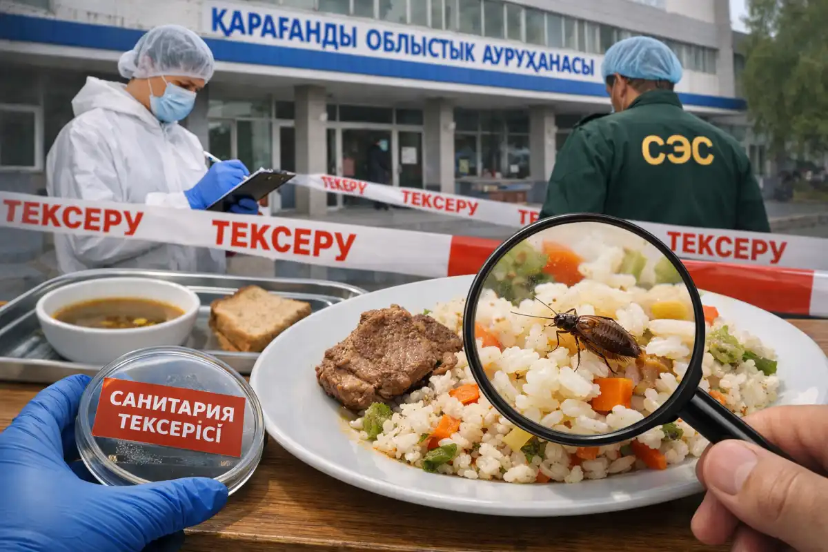 Тамақтан жәндіктер табылған: Қарағанды облыстық ауруханасында тексеру басталды