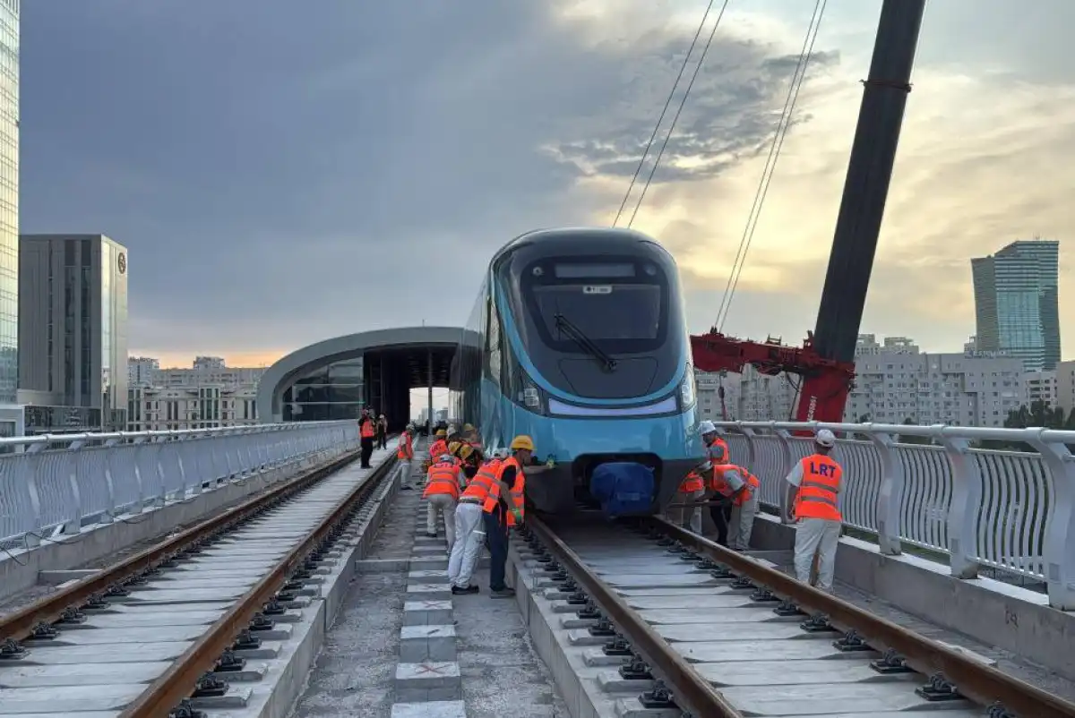 Алматыда LRT желісінің алғашқы рельстері төселді
